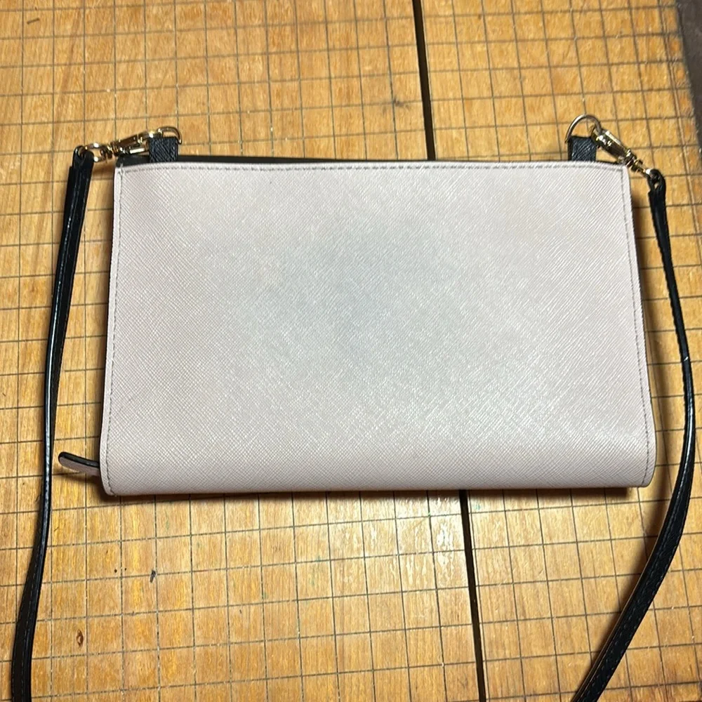 Pair of kate spade Crossbody Bags w Wallets Neutral Classic Black Cream Leather